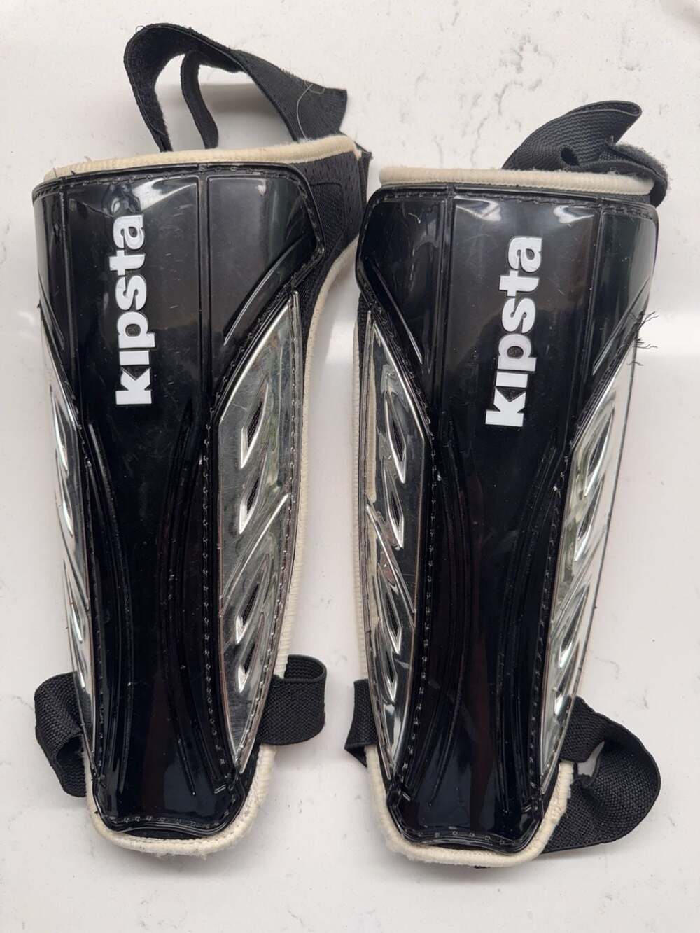 Kipsta F700 Shin Guard Black Silver Size XL